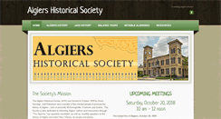 Desktop Screenshot of algiershistoricalsociety.org